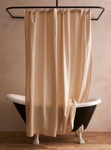 Chambray shower curtain